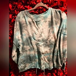 Green Tea Womens XLarge Blue Tie-Dye Women's Crewneck sweatshirt